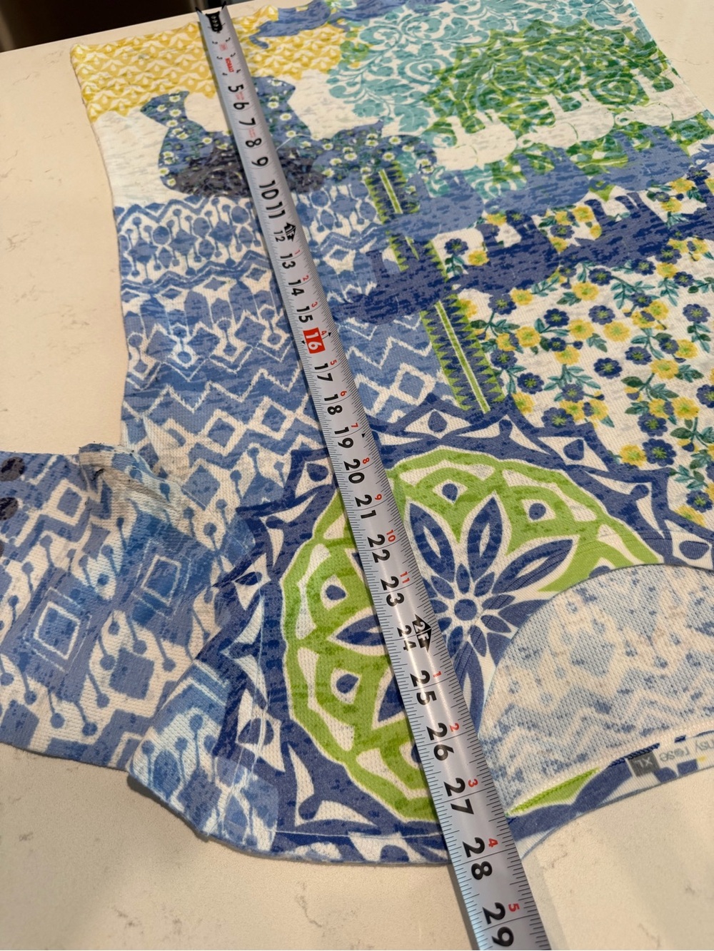 Sundance Patterned Long Sleeve Tee in Blue & Green - Picture 14 of 14